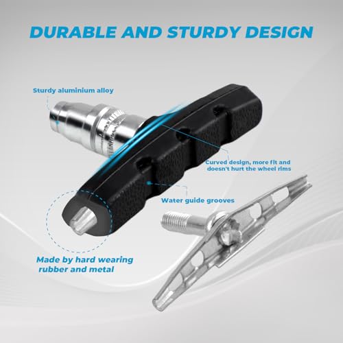 image for Tsio&Hred 4 PCS Professional Bike Brake Pads, Premium Bicycle Brake Pa