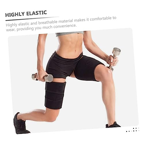 Compresor Ajustable de Muslo para Soporte Deportivo Negro XL miniatura 6
