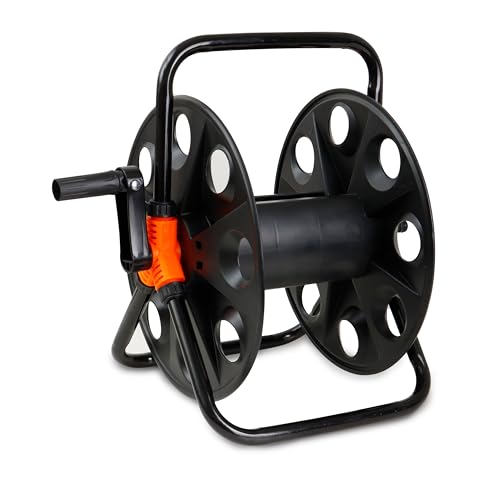 ROOTS & LEAF Retractable Garden Hose Reel | Smooth Retractable System for Hoses up to 20 Meters | Corrosion-Resistant ABS Material | Compact Design for Effortless Storage and Transport - Large
