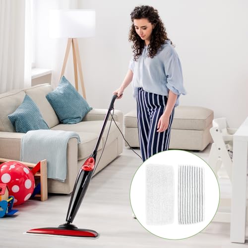 6 Stück Dampfreiniger Ersatzbezüge Pads, Wiederverwendbar Ersatz Mikrofaser Dampfreiniger Steam Ersatzbezug Set, Waschbar für Veda Dampfreiniger PLUS XXL Ersatzbezüge