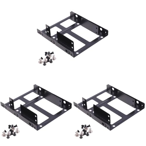 Haopeuk 3X Double Layer SSD Metal Frame 2.5 to 3.5 Internal Mounting Computer SSD Hard Drive Converter Adapter Bracket
