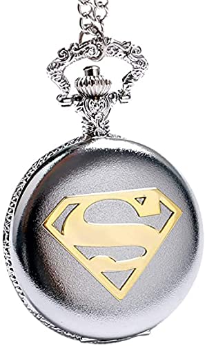 ZJJZ Heren zakhorloge, retro superman zakhorloge mannen jongen - Afbeelding 7