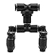 Bone Design Nebel Sprinkler, 360 verstellbare Düsen Reptile Nebel Sprinkler Aquarium System Connect 1/4 ’’ Tub Pet Kühlsystem für Rainforest Tank, schwarz