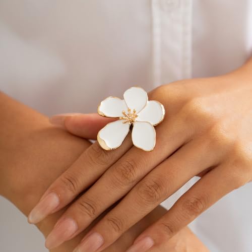 CJIAYUJEW Flower Ring For Women Fashionable Opening Rings Wedding Jewellery For Women3