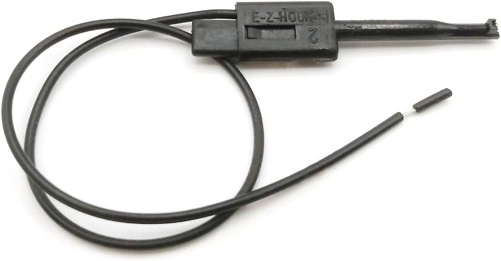 E-Z-HOOK Micro-Hook Test Lead with Stripped Wired end 12" (28 AWG PVC) - Set of 10: Assorted Colors (P713-12-S)