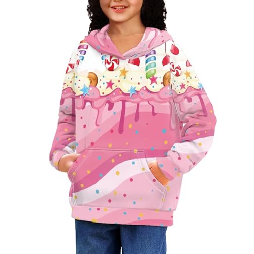 Image of Coloranimal Unisex Girls and Boys Long Sleeve Hoodies Hoody Athletic Pullover Sweatshirts Tops Age 6-16year
