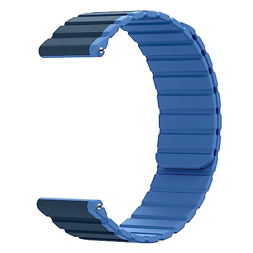 System-S - Correa de silicona magnética para Samsung Galaxy Watch 5 4 en azul, Eine Grösse, azul Eine Grösse, azul