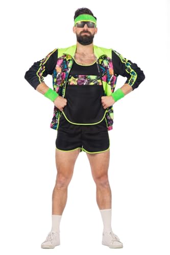 Survêtement pour carnaval et costume d'aérobic des années 80 pour soirée fitness