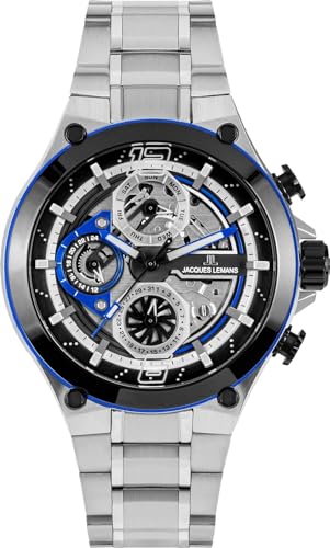 Jacques Lemans Manchester 1-2150D : montre chronographe homme d'exception au cadran squelette