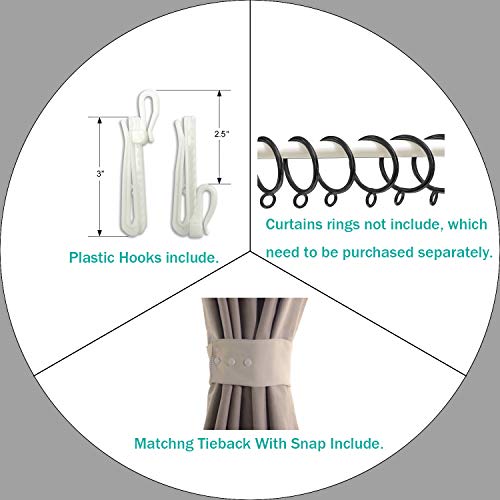 Chadmade Pinch Pleated Curtain Solid Thermal Insulated Blackout Patio Door Panel Drape For Traverse Rod And Track, Beige 72W X 84L Inch (1 Panel) #TOP4