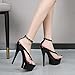 YekgfuD Flip-Flops Stiletto Platform Summer Fashion 13CM High Heels Sexy Everyday Casual Work Women's Sandals,Black,9