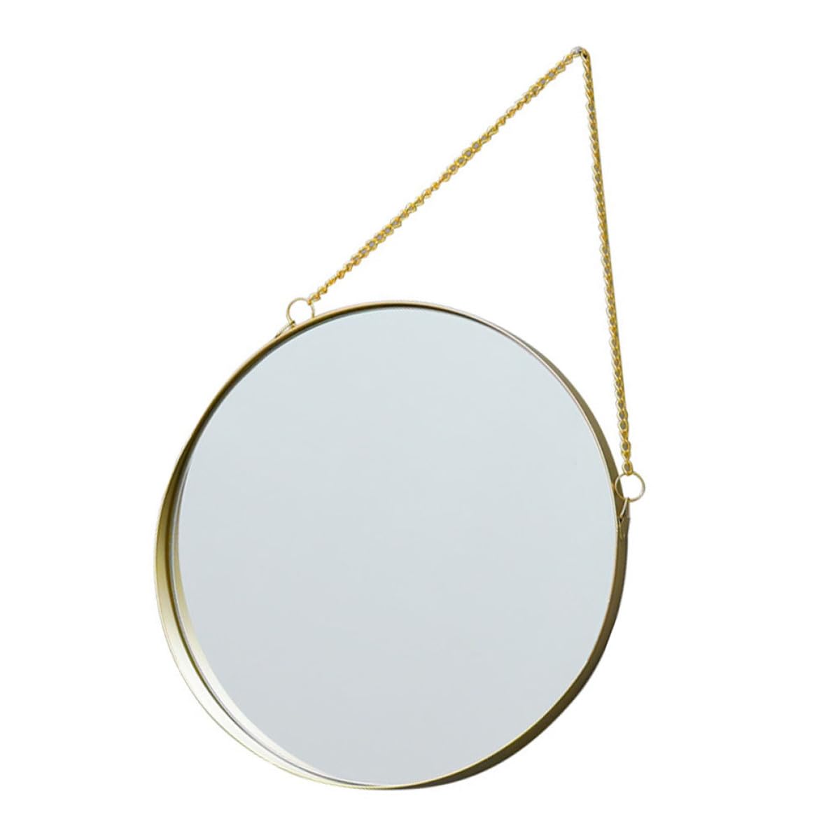 Miroir mural décoratif rond en métal doré GALPADA anti-décoloration pour salle de bain