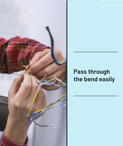 Image of 15M Wiring Spring, Blue Wire Puller for Electrician, Professional Wire Lead Threading Device Tool for Easy Cable Installation