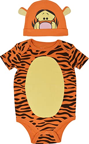 Image of Disney Cosplay Baby Bodysuit and Hat Set Newborn to Infant Sizes (Newborn - 24 Months)