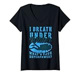 Photo Gallery donna i breathe underwater scuba diver apparel dive instructor maglietta con collo a v Photo Gallery donna i breathe underwater scuba diver apparel dive instructor maglietta con collo a v