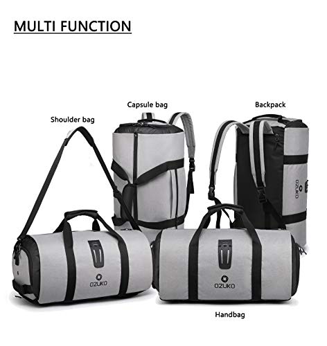 Weekender Bag Carry on Garment Bag, Suit Bag, Travel Duffel Bag for Men Women (black)