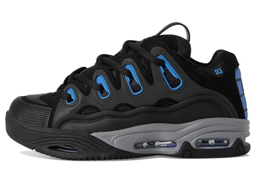 Osiris Men's D3 2001 Skate Shoe, Black/Grey/Blue, 8.54