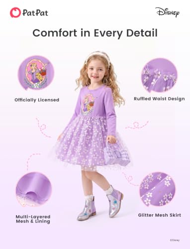 Image of Disney Girls' Tulle Tutu Dress Birthday Party Outfit Toddler to Big Kid