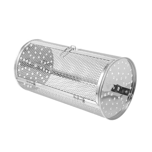 Abaodam Stainless Steel Oven Rotisserie Basket 360° Rotating Bbq Basket for Electric Oven Meat Cage Buckle Design