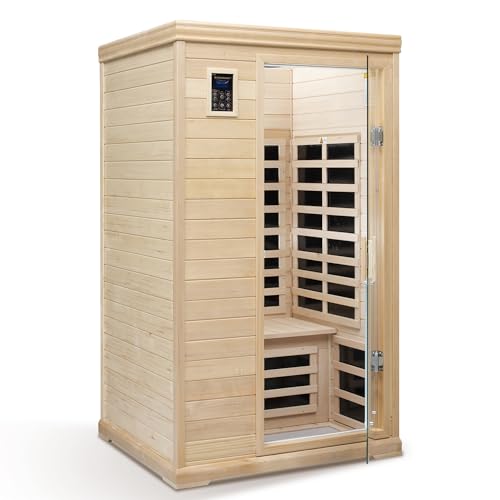 BYCDD 2-Person Solid Wood Infrared Sauna Kit for Home, Indoor