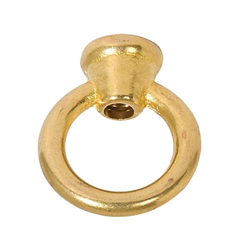 Image of B&P Lamp 1-3 /8 Inch Diameter Cast Brass Loop with Wire Way, Tapped 1 /8IP, Unfinished Brass