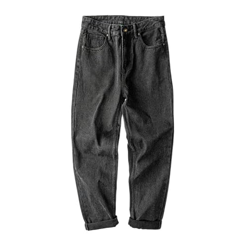 Men's Jeans Vintage High Street American Loose Straight Summer Pants