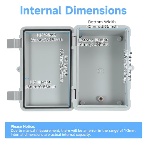 Boîte de jonction ABS résistant aux intempéries avec grille de montage - 4
