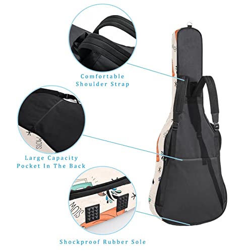 Étui de protection rembourré pour guitare classique et acoustique Motif chaton, Multicolore 08, 42.9×16.9×4.7 in… - Les Beatles, Paul McCartney, John Lennon, RIngo Starr, George Harrison Étui de protection rembourré pour guitare classique et acoustique Motif chaton, Multicolore 08, 42.9x16.9x4.7 in… – Image 4