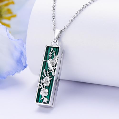 Hummingbird/Butterfly/Dragonfly/Flower Urn Necklace 925 Sterling Silver Cremation Necklace for Ashes Memorial Keepsake Jewelry for Women4