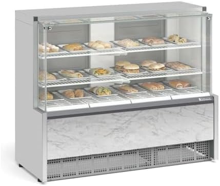 Vitrine Estufa Aurora com bandejas MEQA140R Branco 110V Gelopar