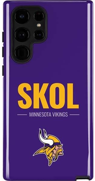 Skinit Pro Phone Case Compatible with Galaxy S22 Ultra - Officially Licensed NFL Minnesota Vikings Camo Design