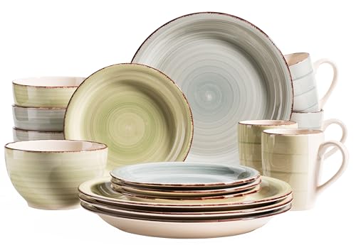 MÄSER 931603 Bel Tempo II 16-teiliges Vintage Geschirr Set für 4...