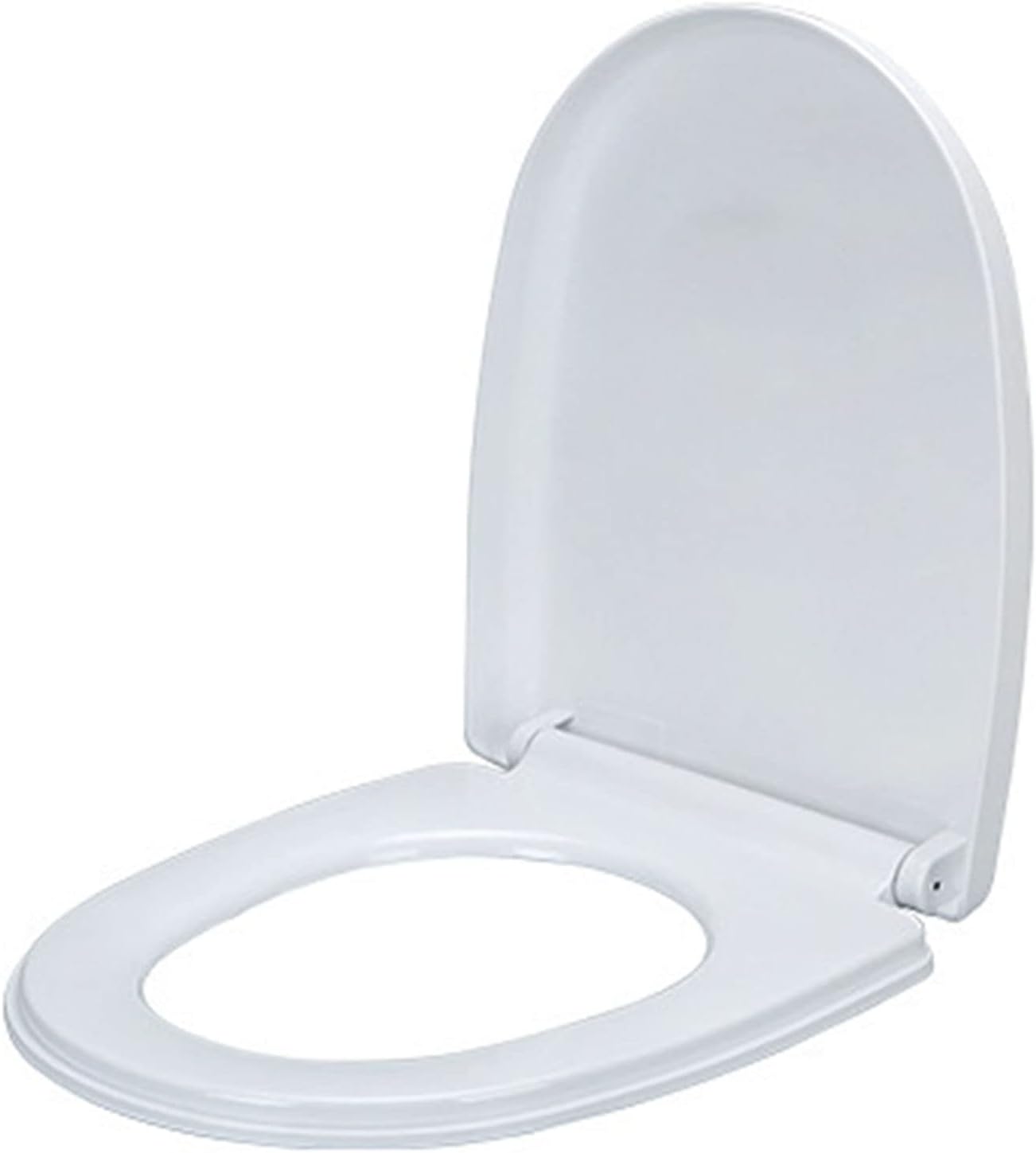 Elongated Toilet Seat Slow Close, Quiet Toilet Seat Cover with Never Loosen Durable Plastic Toilet Seat Lid with Adjustable Hinge Easy to Install and Clean, White