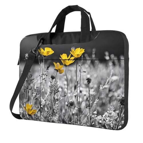 Maletín Delgado para Laptop con Correa y Diseño Floral miniatura 1