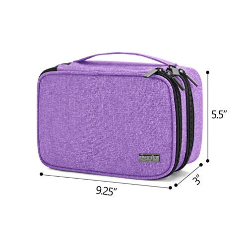 Luxja Sewing Accessories Organizer, Double-Layer Sewing Supplies Organizer For Needles, Scissors, Measuring Tape, Thread And Other Sewing Tools (No Accessories Included), Purple #TOP5