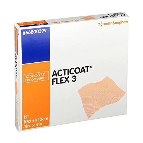 Acticoat Flex 3 - Vendaje (10 x 10 cm, 12 unidades)