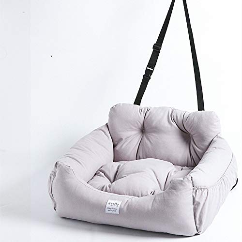 Aidou Dog car seat, Dog Booster seat for Small Medium Large Dogs Cats,pet Travel Booster seat, Dog Safety Car Seat with Storage,Dog car Bed Dual-use for car and Home (Midium Grey)