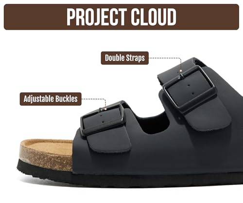 Image of Project Cloud Mens Sandals, 100% Genuine Leather Mens Slides (Heritage)