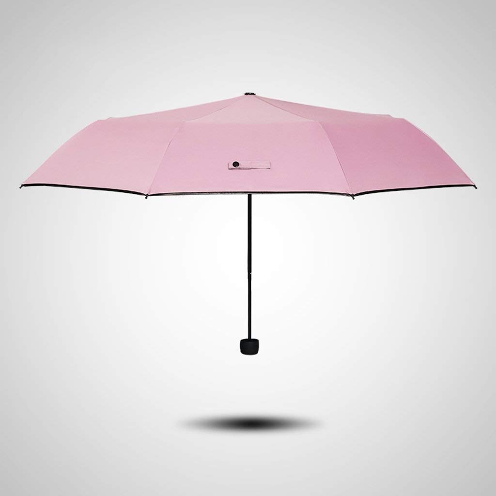 LXRZLS Umbrella Parasol Three Fold Sun Umbrella Fold Female Dual-use Sunscreen Student Simple Umbrella (Color : C)
