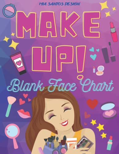 Natural Makeup Face Charts: Blank Make up: Tutorial Books for Beginners | Practice Draw Studio| Large Pages Paper | Opens and Closed Eyes | For Artists and Coloring Book for Teens Girls | Artistry image 2