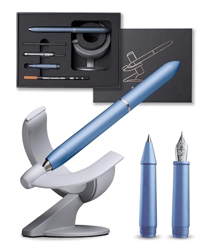 novium Hoverpen Future 万年筆 ボールペン 2種ペン先セット ミストブルー ホバーペン ボールペン 油性 ギフトボックス入り ギフト 被らない 男性 女性 おしゃれ 誕生日 プレゼント