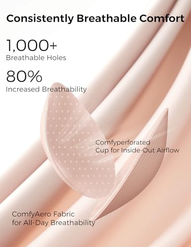 Image of Momcozy Wireless Seamless Bras for Women, Ultra-Comfort Everyday T-Shirt Bras, Breathable Maternity Bras with Scallop Edges