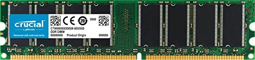 Crucial Technology 103486 1GB 400Mhz PC3200 DDR RAM - CT12864Z40B