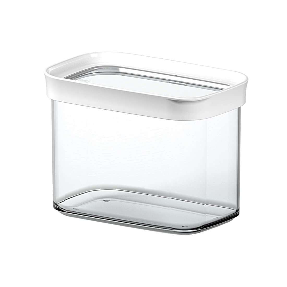 Emsa 513557 OPTIMA Trockenvorratsdose, 1 Liter, 16 x 9,9 x 11,9 cm, transparent/weiß (4er Pack