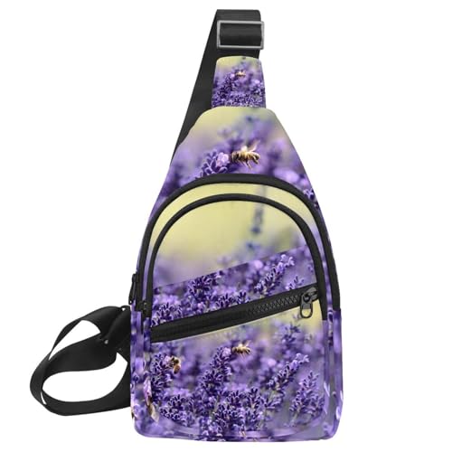 Sac de poitrine floral blanc idéal pour la randonnée et le voyage