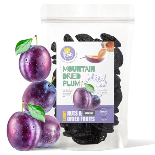 Sun Dried Pitted Plums | Organic | No sugar added | Healthy & Sport snack | Whole fruit made | 500g (17 64 oz)