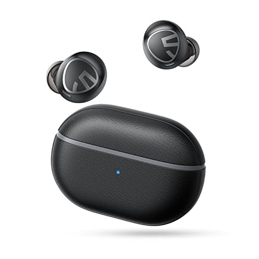SoundPEATS Free2 classic Fones de Ouvido Sem Fio Bluetooth V5.1 com 30 Horas de Reprodução Microfone Embutido para Chamadas Claras, Controle de Toque, Modo único/duplo, Som Estéreo Imersivo