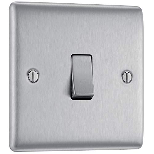 BG Electrical Single Wall Light Switch, NBS12