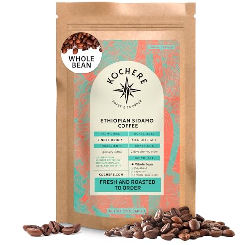 Café en grano Ethiopian Sidama, tueste medio claro, 12 oz miniatura 1