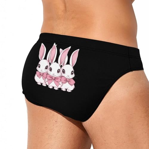 Rabbits Bow Men's Swim Trunks Briefs Swimsuit Swimwear Bathing for Underwear Beach4